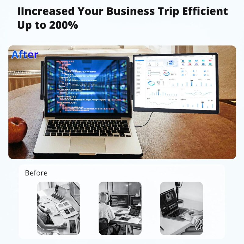 Synnov 14-Inch Portable Dual-Screen Monitor Extender
