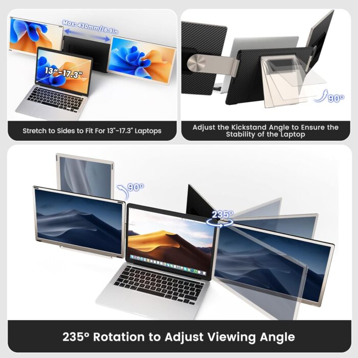 Foldable laptop display
